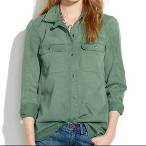 MADEWELL Tomboy Workshirt in Sage Green
